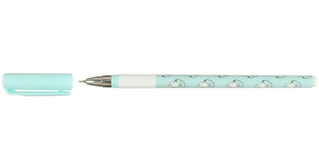 Ручка шариковая Lorex Slim Soft Grip с рисунком, Illegally Cute Bear, стержень синий