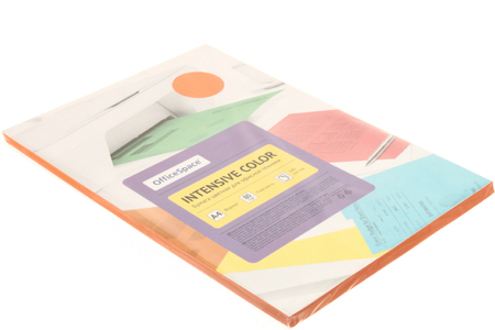 Бумага офисная цветная OfficeSpace Intensive Color, А4 (210*297 мм), 80 г/м2, 100 л., оранжевая