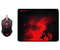 Мышь компьютерная с ковриком Redragon M601BA (78226), USB, проводная, черная с красным