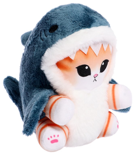 Игрушка мягкая Sima-Land, 25 см, «Котик-акула»