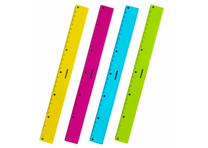 Линейка пластиковая «Юнландия» Color, 30 см, ассорти