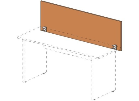 Перегородка офисная «Рондо», 1600*500*22 мм, перегородка офисная, груша Перегородка офисная «Рондо», 1600*500*22 мм, перегородка офисная, груша