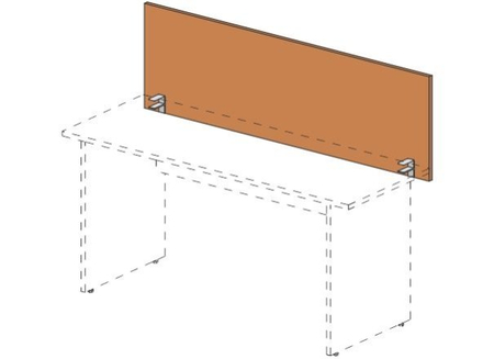 Перегородка офисная «Рондо», 1600*500*22 мм, перегородка офисная, груша
