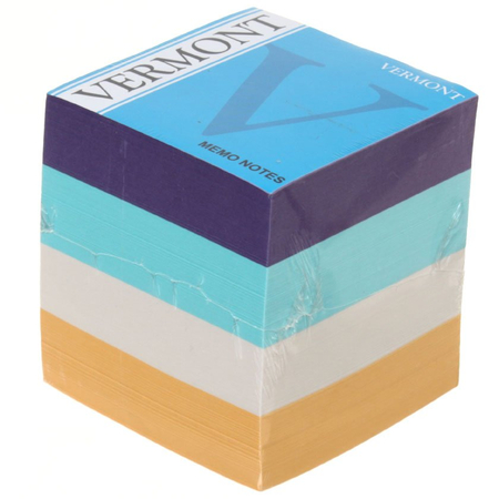 Блок бумаги для заметок «Куб» Vermont, 80*80*80 мм, проклеенный, 4 цвета Блок бумаги для заметок «Куб» Vermont, 80*80*80 мм, проклеенный, 4 цвета