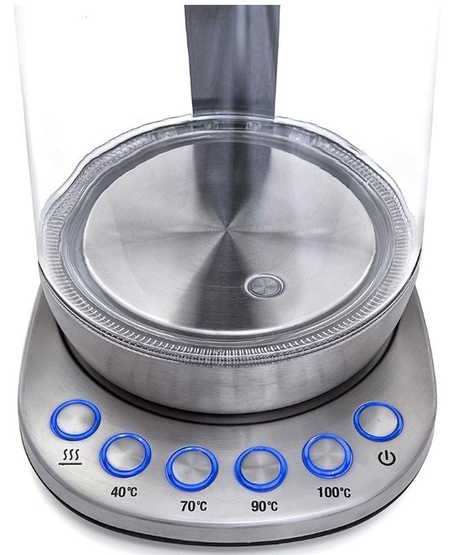 Электрочайник Kitfort KT-616, серебристый с черным Электрочайник Kitfort KT-616, серебристый с черным