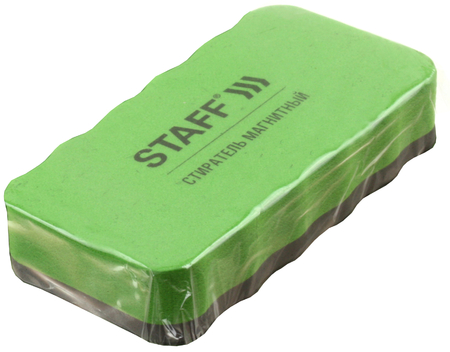 Стиратель для очистки досок Staff магнитный, 57*107 мм, зеленый
