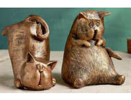 Держатель-подставка для книг полистоун «Два кота»