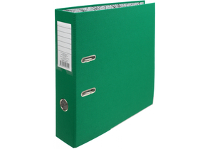 Папка-регистратор «Эко» с односторонним ПВХ-покрытием, корешок 70 мм, темно-зеленый