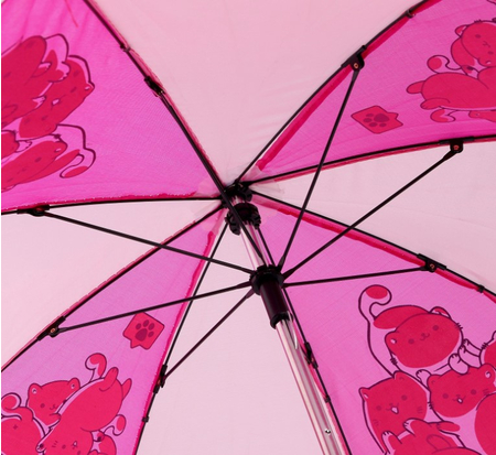 Зонт детский от дождя «Милые котики» (трость, полуавтомат), диаметр 52 см