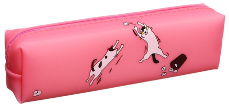 Пенал однокамерный силиконовый Sima-Land, 210*63*43 мм, «Кот. Розовый» Пенал однокамерный силиконовый Sima-Land, 210*63*43 мм, «Кот. Розовый»