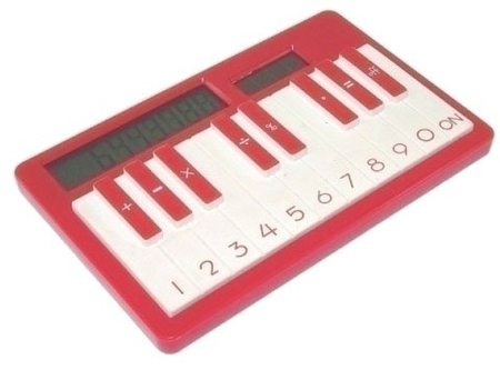 Калькулятор сувенирный «Эврика», 140*90*15 мм, «Пианино», красный