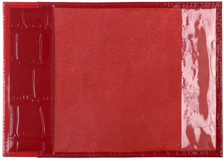 Обложка для паспорта «Кинг» 4334, 95*135 мм, рифленая, красная