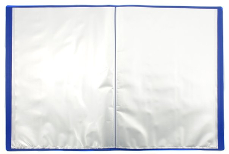 Папка пластиковая на 40 файлов Forpus, толщина пластика 0,7 мм, синяя