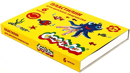Пластилин «Каляка-Маляка», 6 цветов, 90 г, со стекой Пластилин «Каляка-Маляка», 6 цветов, 90 г, со стекой