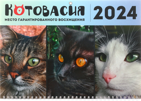 Календарь настенный трехрядный на 2024 год «Котовасия», 29,5*72 см, «Хранители Котовасии-2»