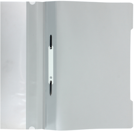 Папка-скоросшиватель пластиковая А4 «Бюрократ», толщина пластика 0,16 мм, серая