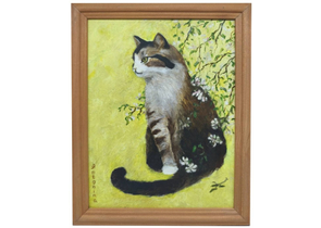 Картина «Кот» №2608 (Джонс А.С.), 17×24 см, холст, масло