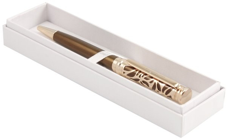 Ручка подарочная шариковая Silwerhof Graceful, корпус золотой + гравировка