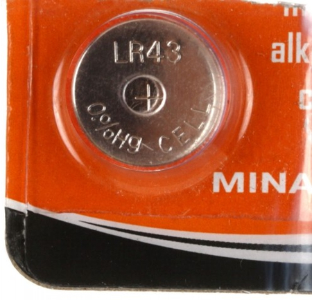 Батарейка щелочная дисковая Minamoto micro Alkaline, LR43, AG12, 1.5V