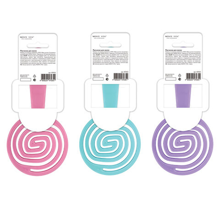 Расческа для волос Monte Vita, 17,5*8 см, ассорти