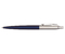 Ручка подарочная шариковая Parker Jotter Royal Blue CT, корпус серебристый с синим 