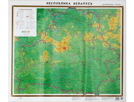 Карта настенная «Карта РБ физическая» Карта настенная «Карта РБ физическая»