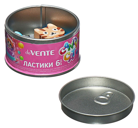 Набор ластиков deVente, 6 шт., Candy Cat Набор ластиков deVente, 6 шт., Candy Cat