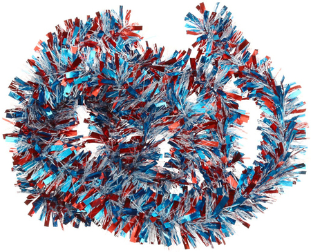 Мишура для елки «Снежная», диаметр 5 см, длина 2 м, сине-красная