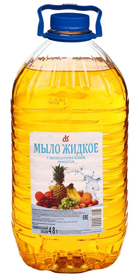 Мыло жидкое «Фруктовое» с антибактериальным эффектом, 4800 мл, ассорти