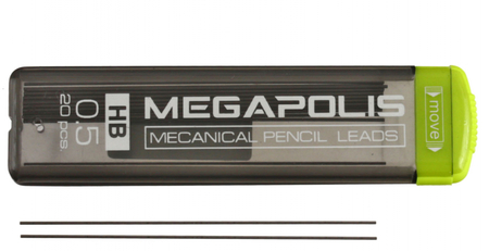 Грифели для автоматических карандашей ErichKrause Megapolis Concept, толщина грифеля 0,5 мм, твердость ТМ, 20 шт.