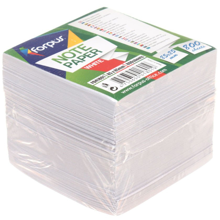 Блок бумаги для заметок «Куб» Forpus, 85*85*65 мм, непроклеенный, белый