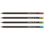 Карандаш чернографитный Brauberg Black Wood, твердость грифеля ТМ, с ластиком, ассорти Карандаш чернографитный Brauberg Black Wood, твердость грифеля ТМ, с ластиком, ассорти