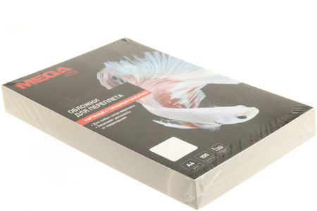 Обложки для переплета картонные глянцевые ProMega Office, А4, 100 шт., 250 г/м2, глянцевые белые