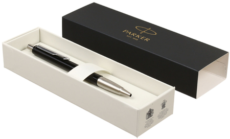 Ручка подарочная шариковая Parker Vector Standard, корпус серебристо-черный 