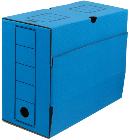 Короб архивный из гофрокартона ASR, корешок 150 мм, 320*255*150 мм, синий
