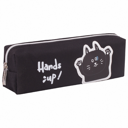 Пенал-косметичка «Юнландия», 19*4*6 см, Cat, черный