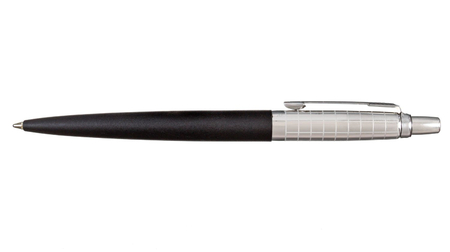 Ручка подарочная шариковая Parker Jotter Premium Satin SS Chiseled, корпус серебристо-черный
