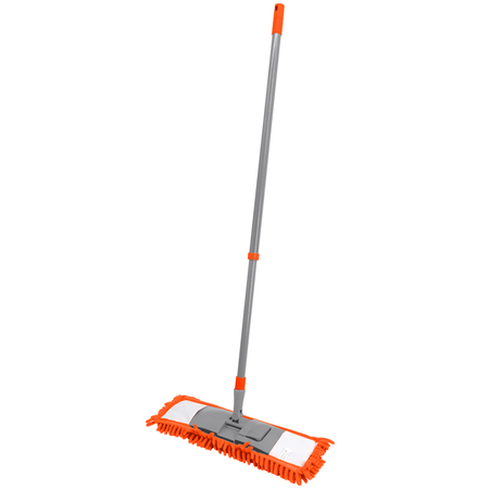 Швабра для пола OfficeClean Professional, размер насадки 40*10 см, длина черенка 70/120 см, оранжевая