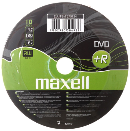 Компакт-диск DVD+R Mirex, 16x, 10 шт., в тубе
