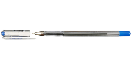 Ручка шариковая MunHwa Option, корпус прозрачный, стержень синий