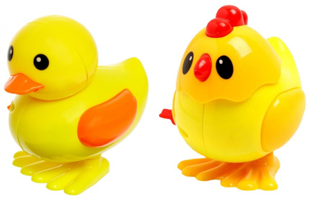 Игрушка заводная пластиковая, «Птичка прыгает», ассорти