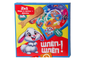 Игра настольная «Шлеп-шлеп», кружки 3,5 см, 88 шт., биты 24 см 4 шт. (6+)