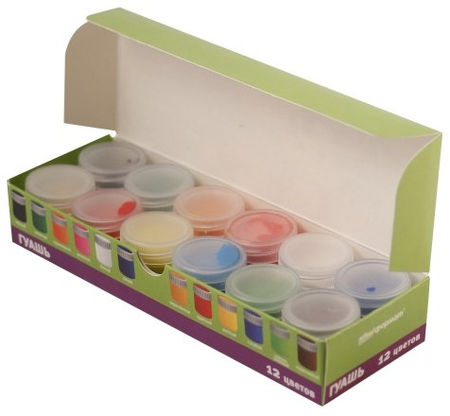 Гуашь «Домашние любимцы», 12 цветов*20 мл