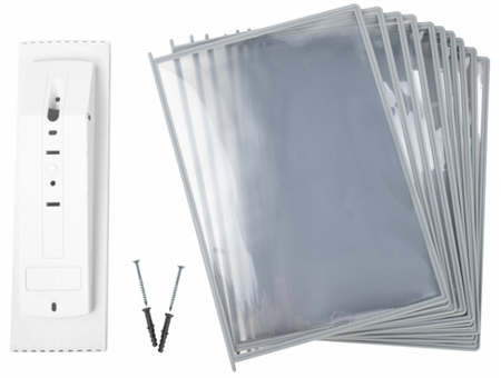 Демосистема настенная Staff Profit, корпус - белый, панели - серые