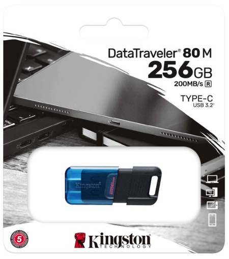Флэш-накопитель Kingston DataTraveler 80 M (USB 3.2, Type-C), 256Gb, цвета корпуса ассорти Флэш-накопитель Kingston DataTraveler 80 M (USB 3.2, Type-C), 256Gb, цвета корпуса ассорти