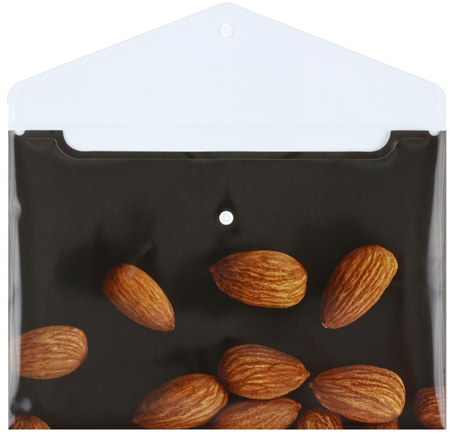 Папка-конверт пластиковая на кнопке Optima, толщина пластика 0,18 мм, Fruit №1. Almond