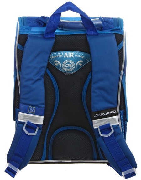 Рюкзак школьный каркасный Robot Space, 340*260*130 мм, синий