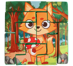 Конструктор-пазл развивающий мягкий Sima-Land, 9 элементов, «Лисичка»