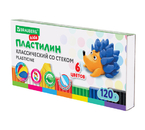 Пластилин классический Brauberg Kids, 6 цветов, 120 г, со стекой