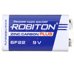 Батарейка солевая Robiton Zinc Carbon, 9V, 6F22, тип «Крона» Батарейка солевая Robiton Zinc Carbon, 9V, 6F22, тип «Крона»